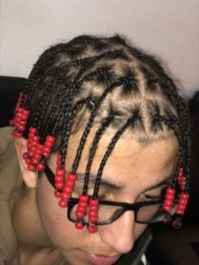 men braids with beads
