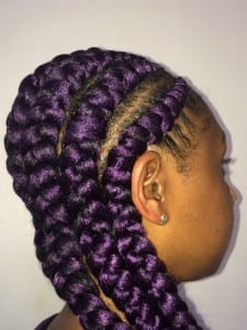 big purple cornrow