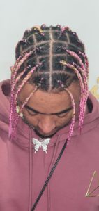 pink braids