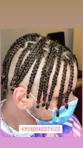 men braids with beads