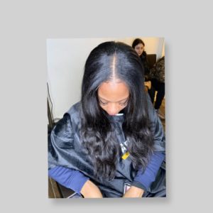 sewin weave with leave out