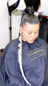 braided sleek ponytail